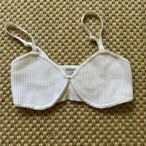 Aritzia Babton bra crop top white